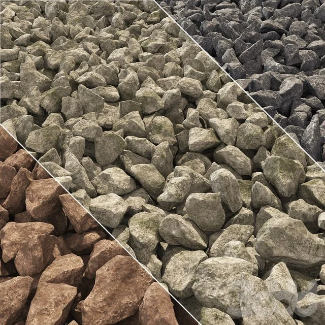 Stone gravel road / Road from gravel